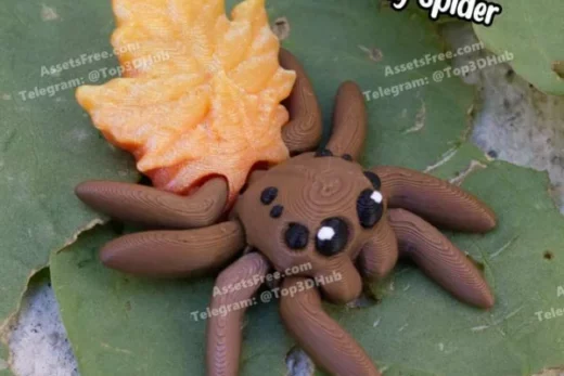Cinderwing3D+Tiny+Spider+Autumn+Leaf