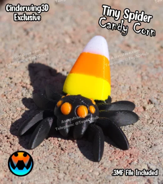 Cinderwing3D+Tiny+Spider+Candy+Corn
