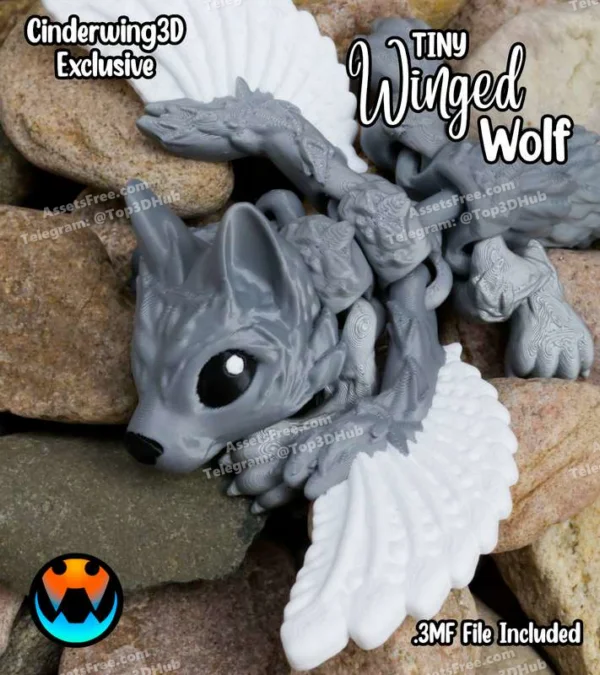 Cinderwing3D+Tiny+Winged+Wolf
