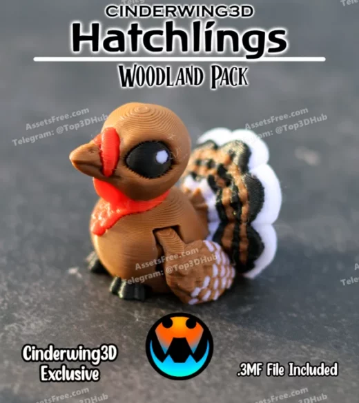 Cinderwing3D+Turkey+Hatchling