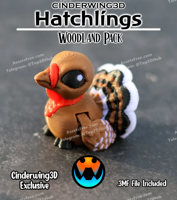 Cinderwing3D+Turkey+Hatchling – STL 3D Print Model | AssetsFree.com Cinderwing3D+Turkey+Hatchling