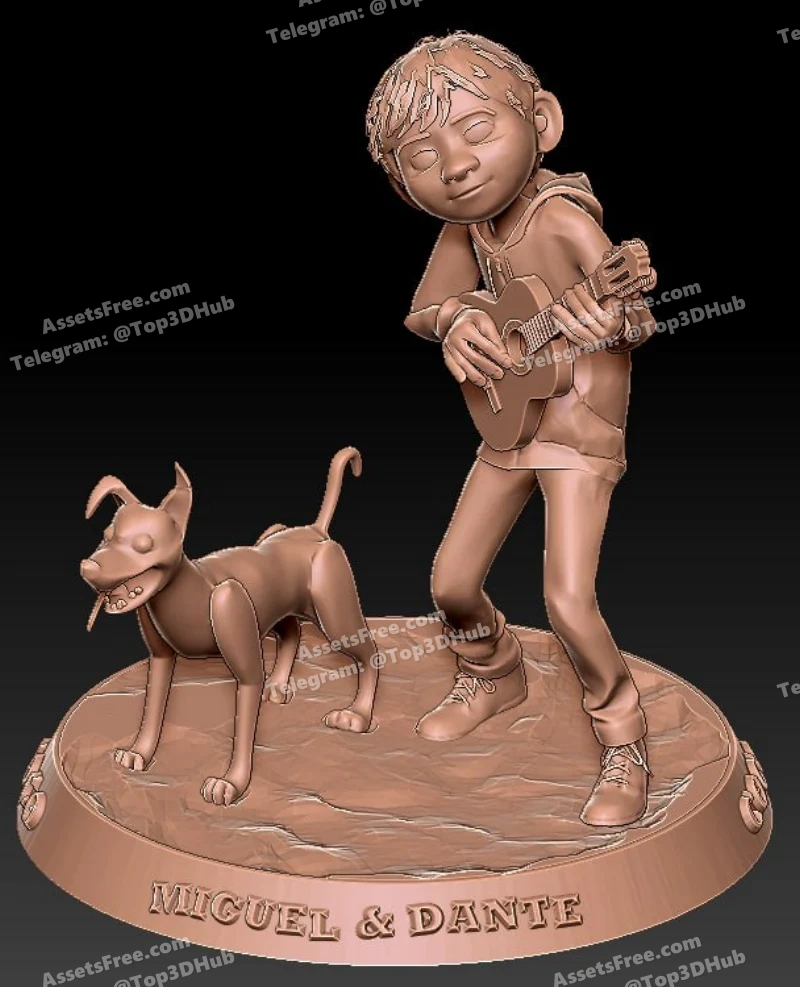 Coco – Miguel and Dante – STL 3D Print Model | AssetsFree.com Coco Miguel and Dante