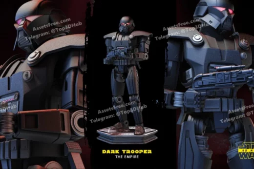 Dark Trooper Sculpture Star Wars 3D Models 33 cm 14 parts Non Supported