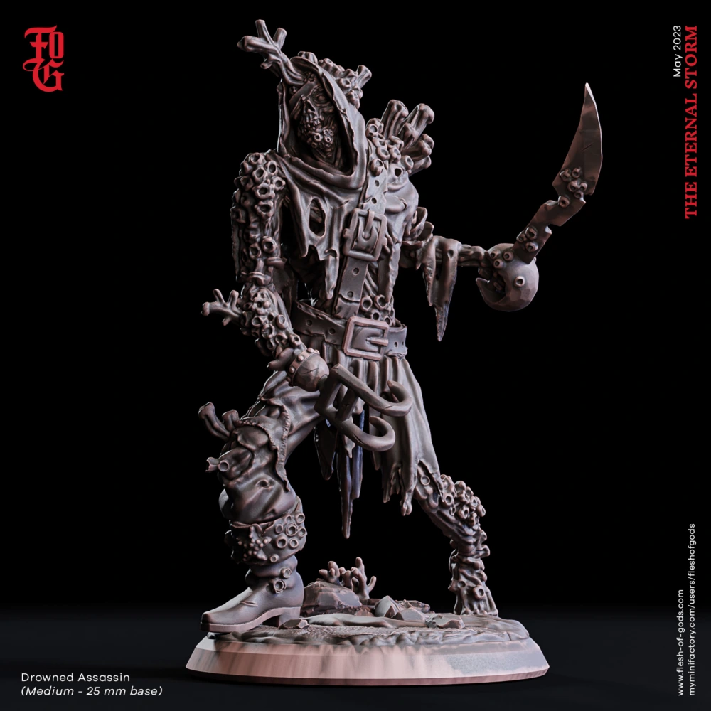Enemy – Drowned Assassin (25 mm) – STL 3D Print Model | AssetsFree.com Enemy Drowned Assassin (25 mm)