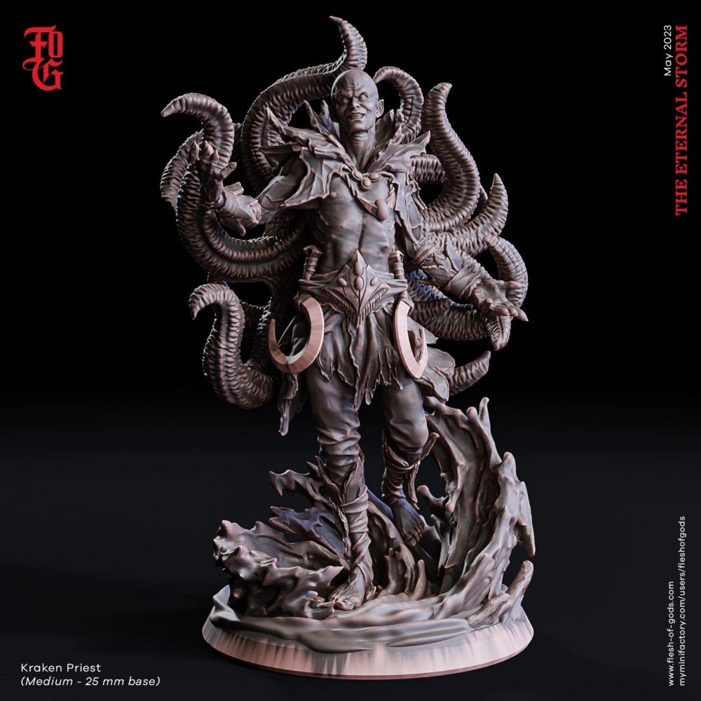 Enemy – Kraken Priest (25 mm) – STL 3D Print Model | AssetsFree.com Enemy Kraken Priest (25 mm)