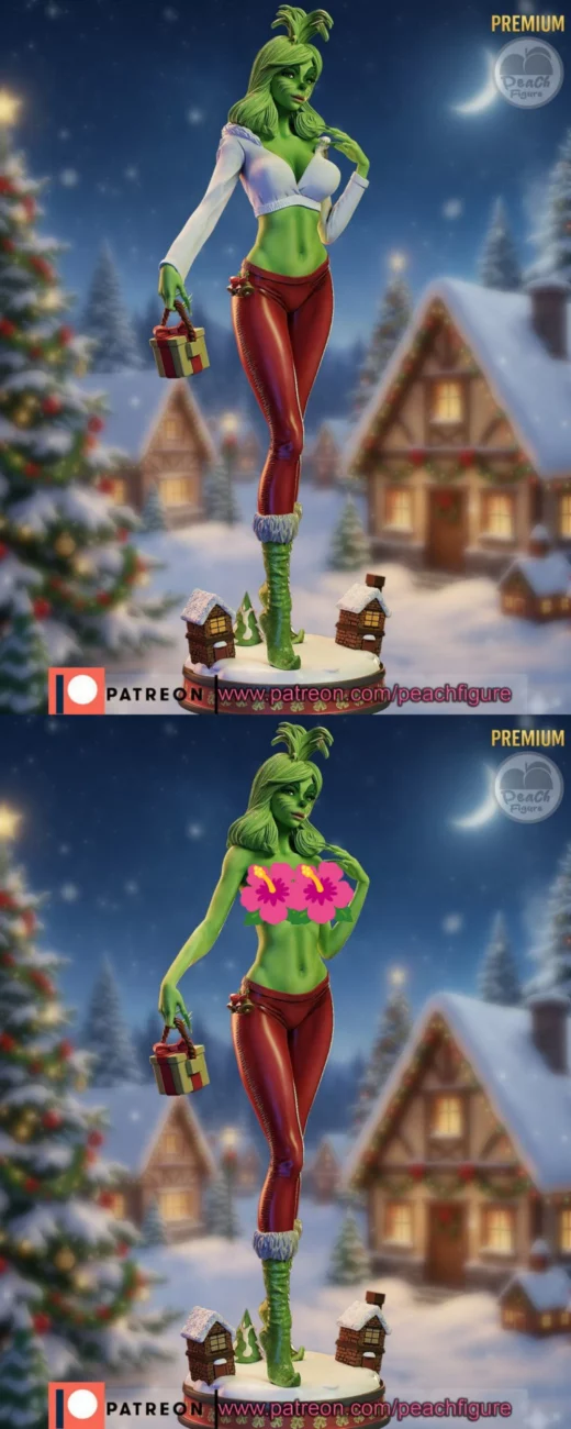 Female Grinch Peach Figure