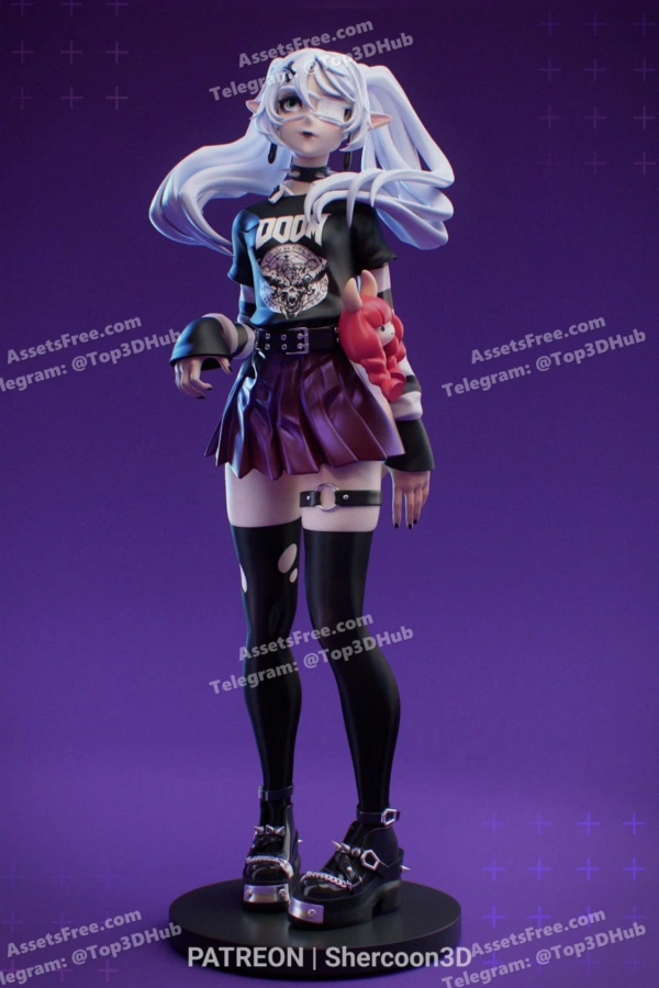 Goth Frieren – SherCoon 3D – STL 3D Print Model | AssetsFree.com Goth Frieren SherCoon 3D