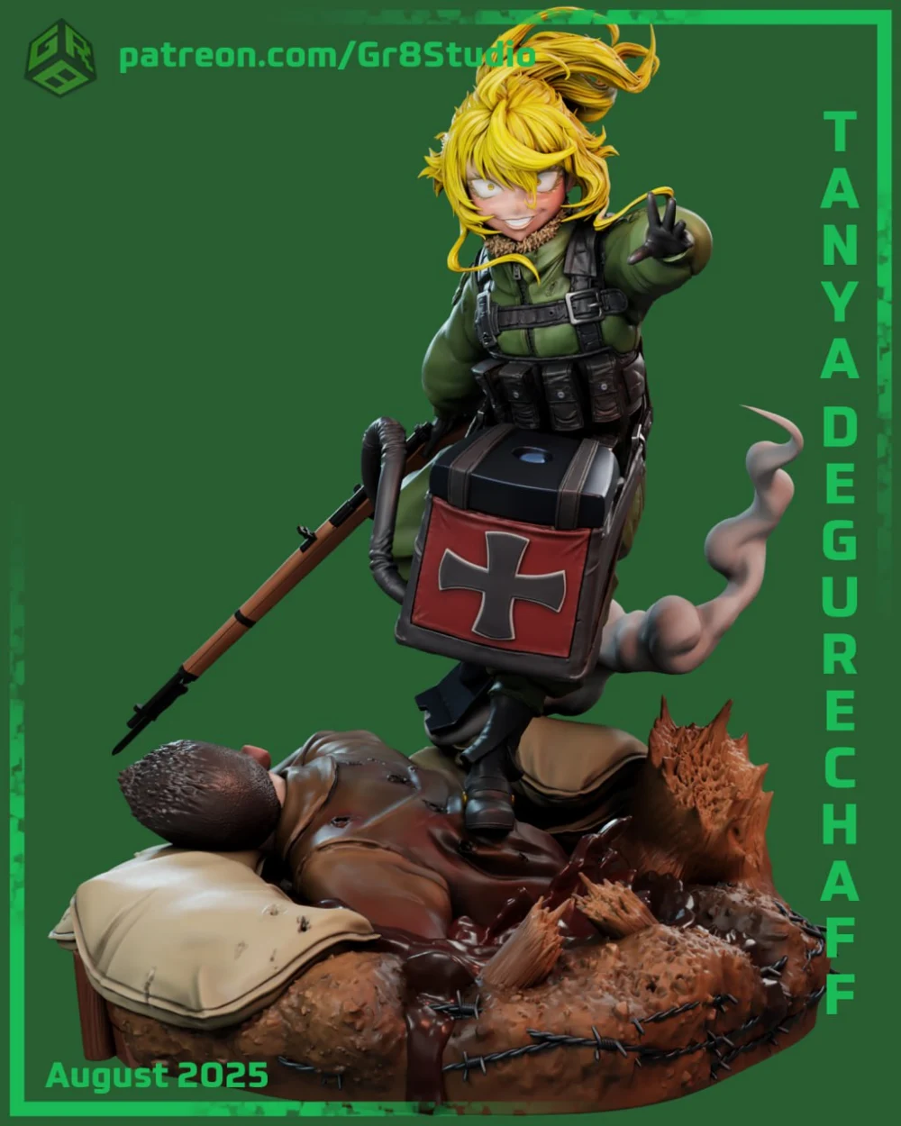 Gr8Tech – Youjo Senki – Tanya von Degurechaff – STL 3D Print Model | AssetsFree.com Gr8Tech Youjo Senki Tanya von Degurechaff