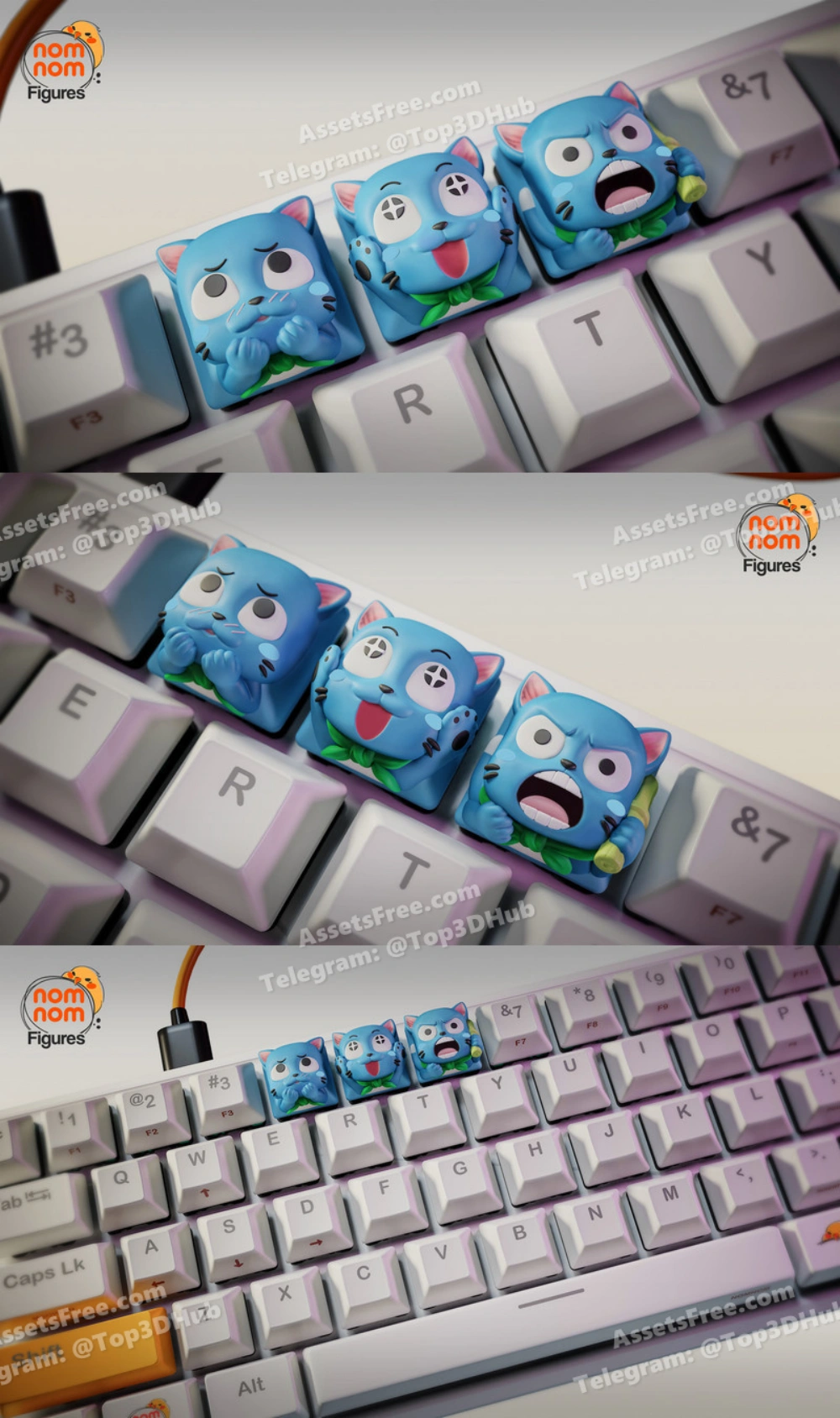 Happy – Fairy Tail – STL 3D Print Model | AssetsFree.com Happy Fairy Tail