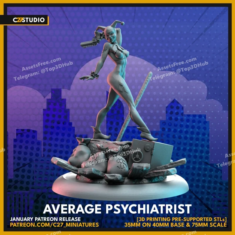 Harley Quinn (animated series) – STL 3D Print Model | AssetsFree.com Harley Quinn (animated series)