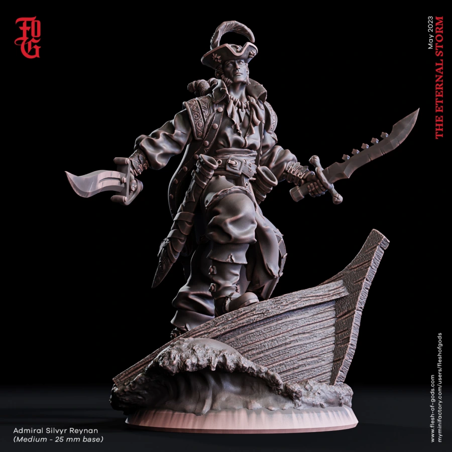 Hero – Admiral Silvyr Reynan (25 mm) – STL 3D Print Model | AssetsFree.com Hero Admiral Silvyr Reynan (25 mm)