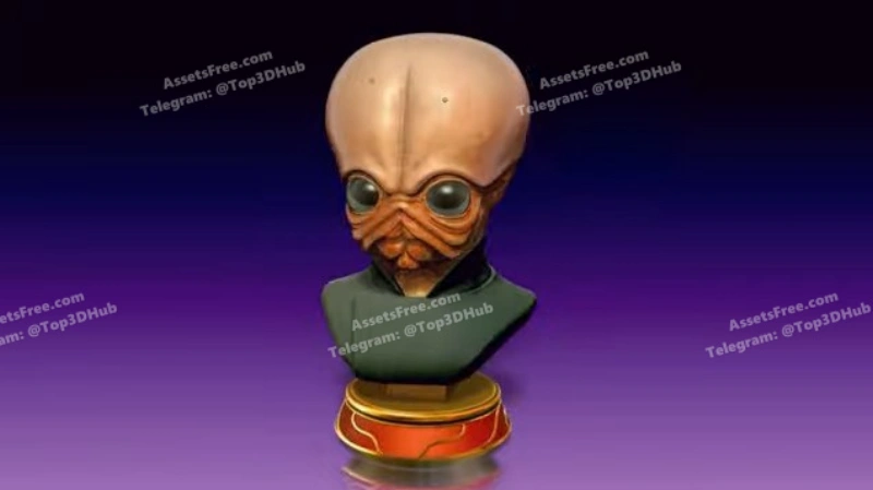 Hex3D FigrinBust 1 2 Color