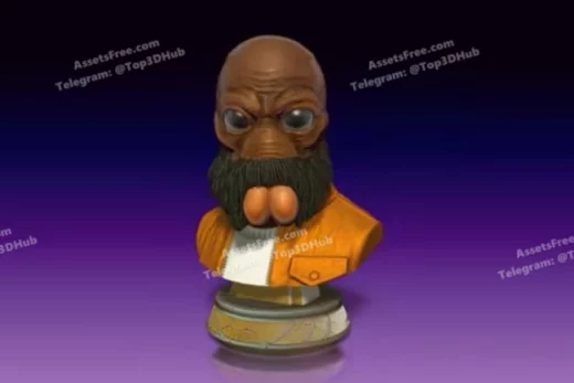 Hex3D PondaBaba 1 2 Bust Color