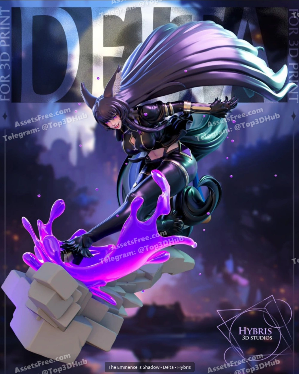 Hybris Studio – The Eminence in Shadow – Delta – STL 3D Print Model | AssetsFree.com Hybris Studio The Eminence in Shadow Delta