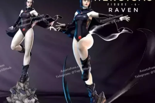 Luis3DArt Figure+4+ +Raven+ +STL