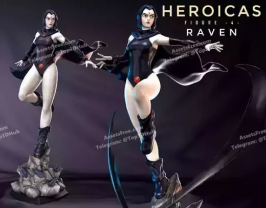 Luis3DArt Figure+4+ +Raven+ +STL