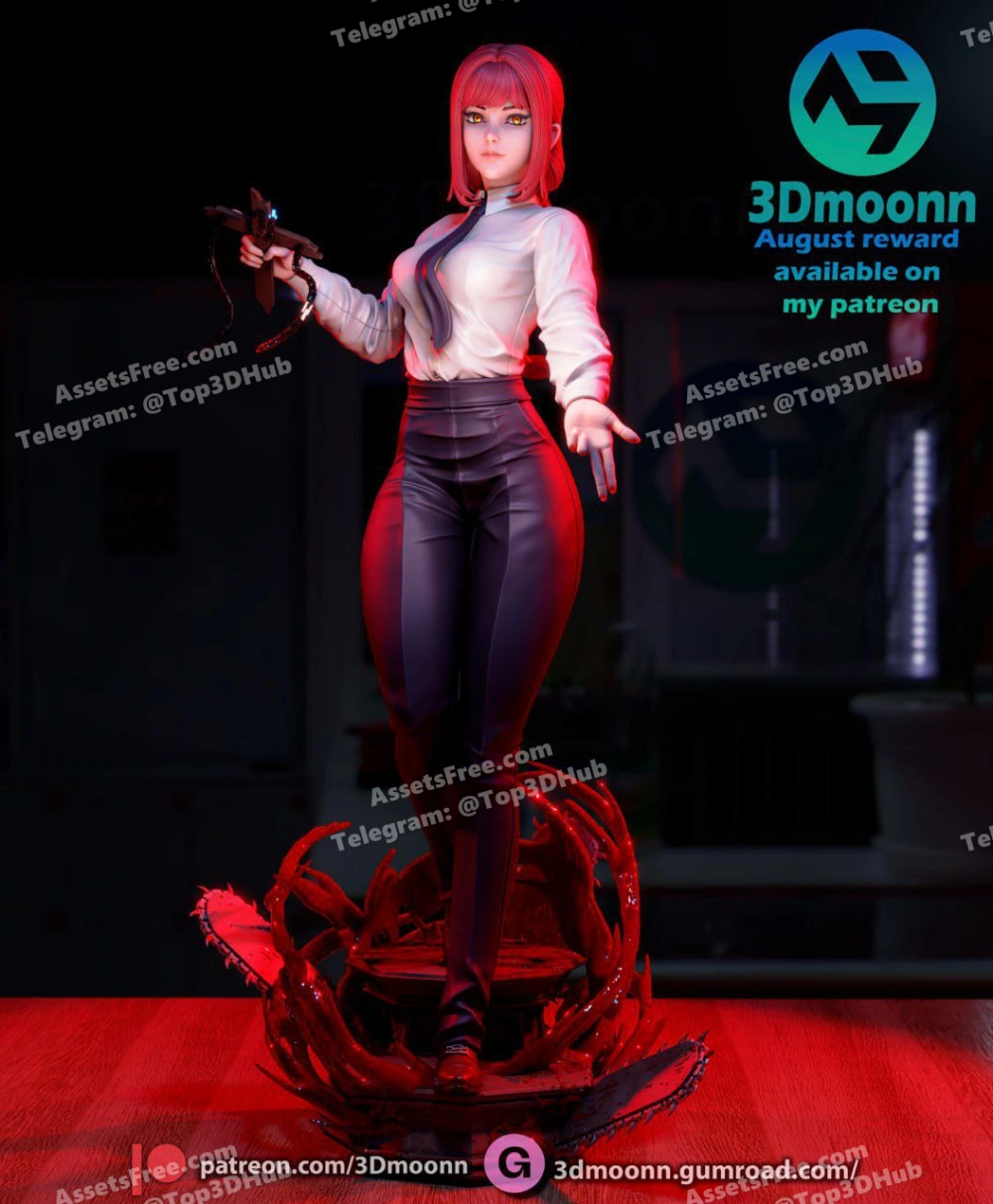 Makima – Chainsaw Ma – STL 3D Print Model | AssetsFree.com Makima Chainsaw Ma