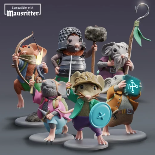 Mausritter Fellowship DnD Miniatures – 3D Print Model
