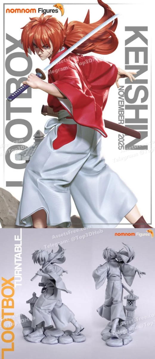 Nomnom Figures Kenshin from Samurai X