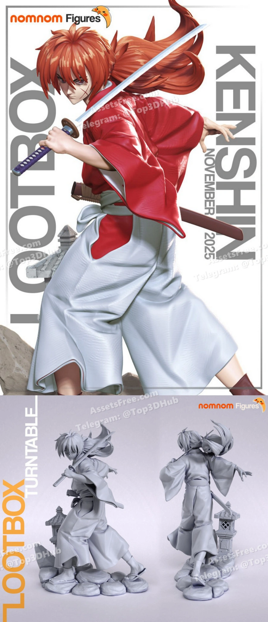 Nomnom Figures Kenshin from Samurai X