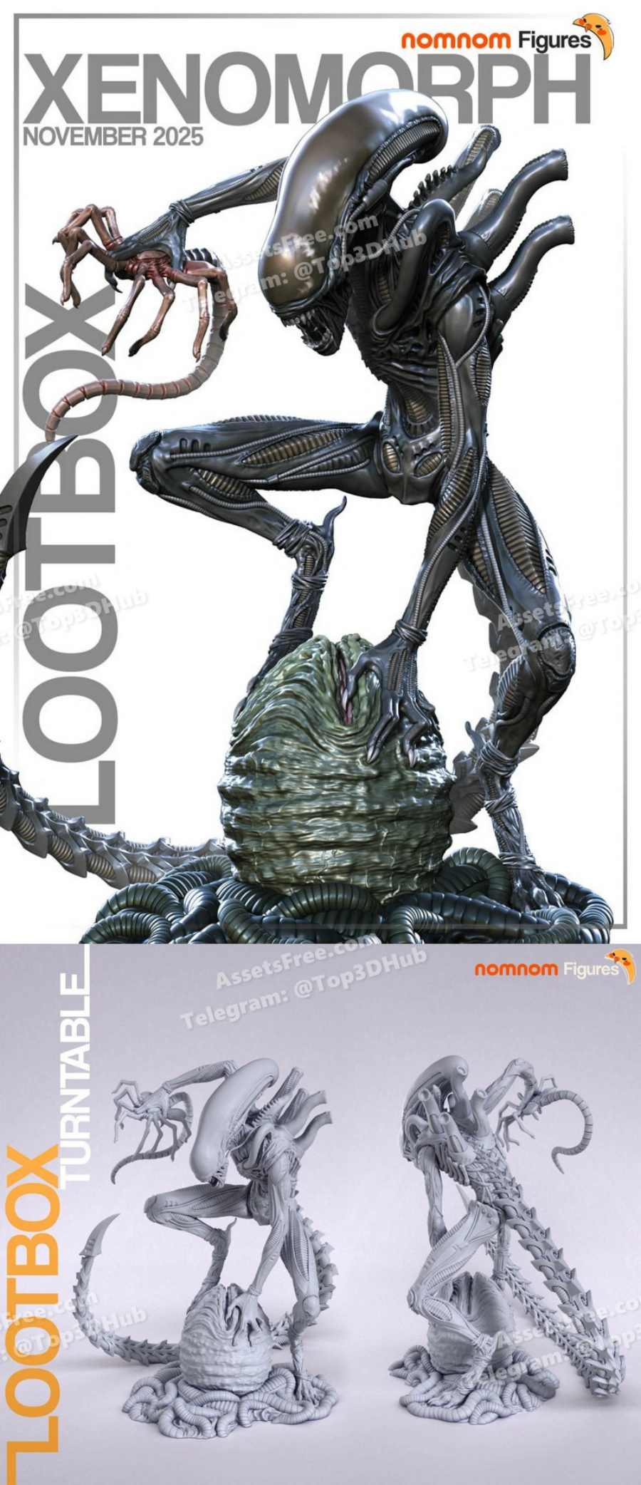 Nomnom Figures – Xenomorph from Alien – STL 3D Print Model | AssetsFree.com Nomnom Figures Xenomorph from Alien