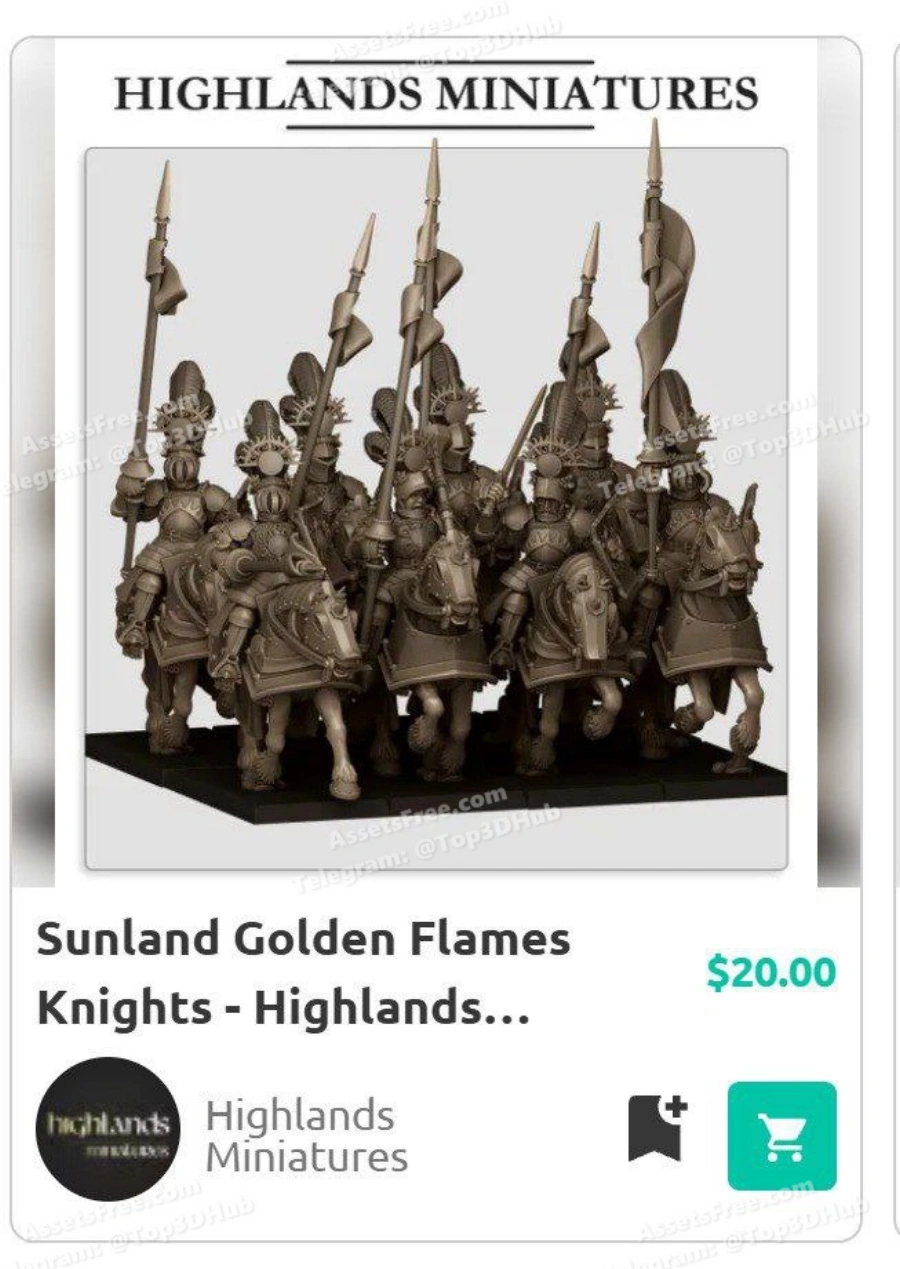 PRESUPPORTED SUNLAND GOLDEN FLAMES KNIGHTS