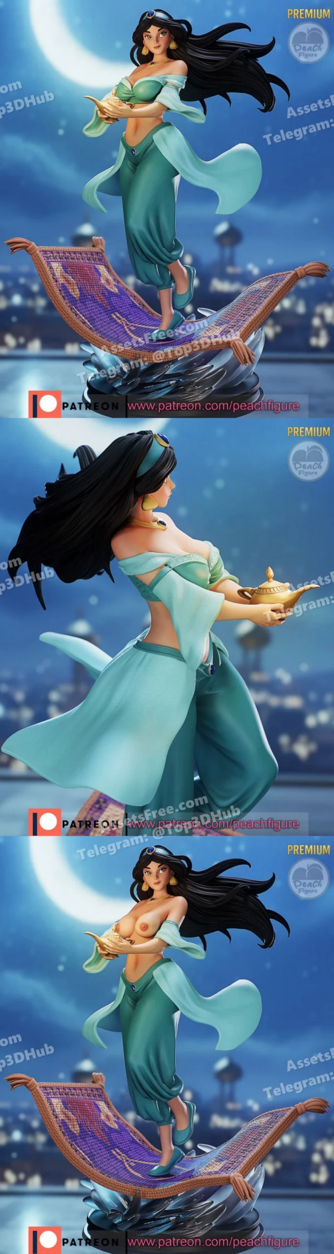 Peach Figure – Jasmine + NSFW – STL 3D Print Model | AssetsFree.com Peach Figure Jasmine + NSFW