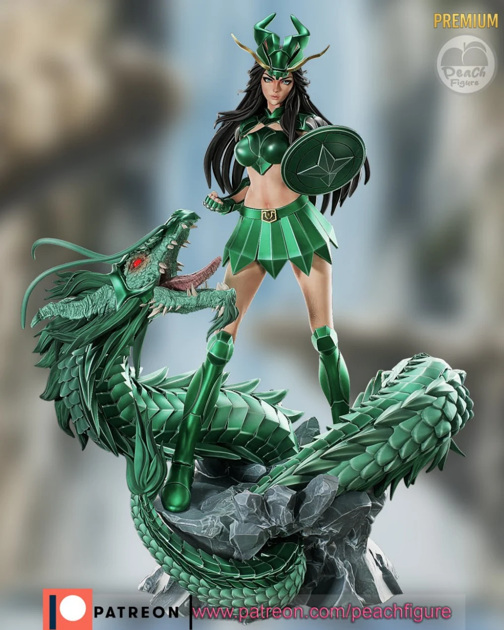 Peach Figure – Shiryu Female – STL 3D Print Model | AssetsFree.com Peach Figure Shiryu Female