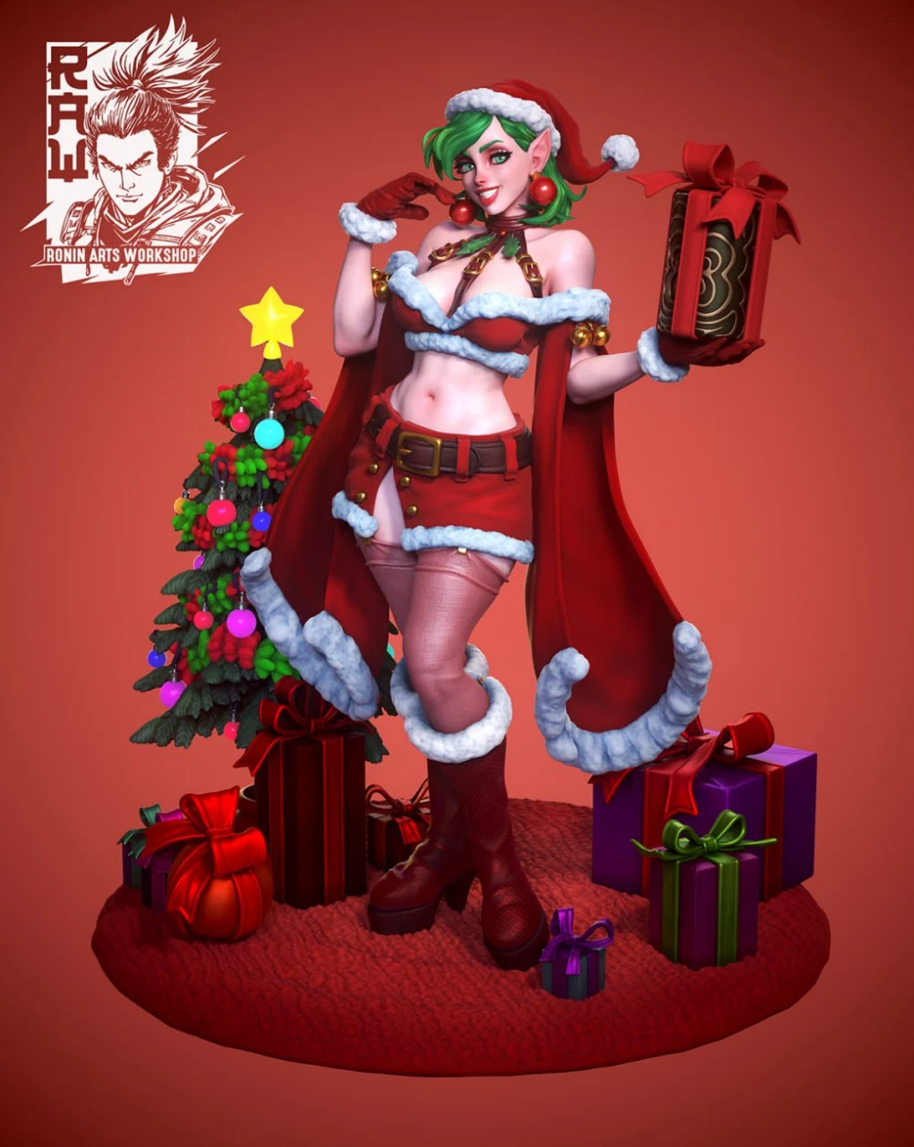 Polina Xmas Elf Pin Up 3D Print Model
