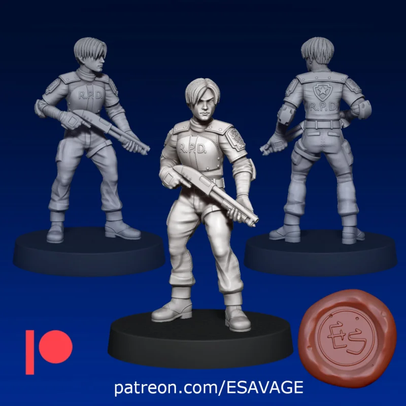 Resident Evil – Leon Kennedy – STL 3D Print Model | AssetsFree.com Resident Evil Leon Kennedy