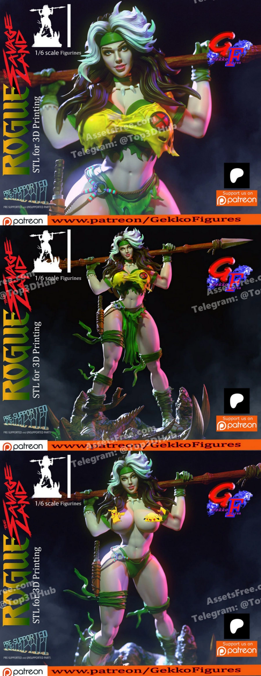 Rogue Savage Gekko Figures