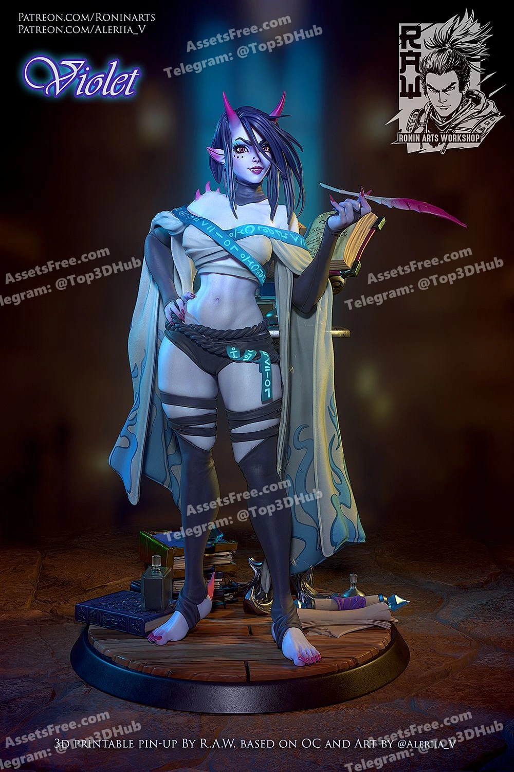 Ronin Art Workshop Violet (Pose 2)