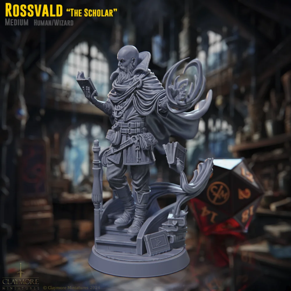Rossvald, the Scholar (M) – STL 3D Print Model | AssetsFree.com Rossvald, the Scholar (M)