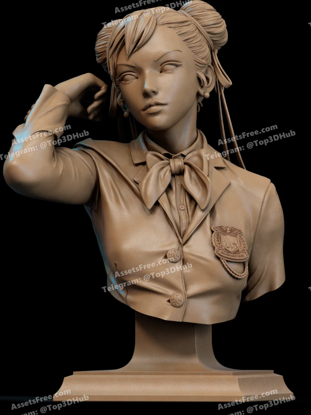STL Chun-Li Bust – STL 3D Print Model | AssetsFree.com STL Chun Li Bust