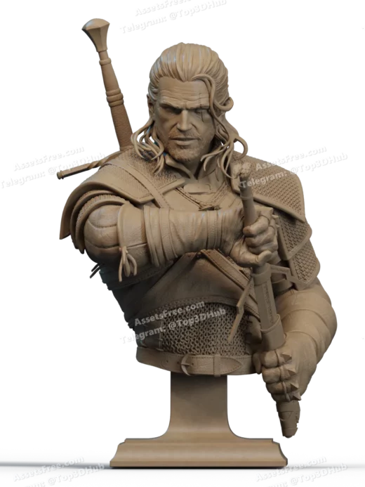 STL Geralt Bust