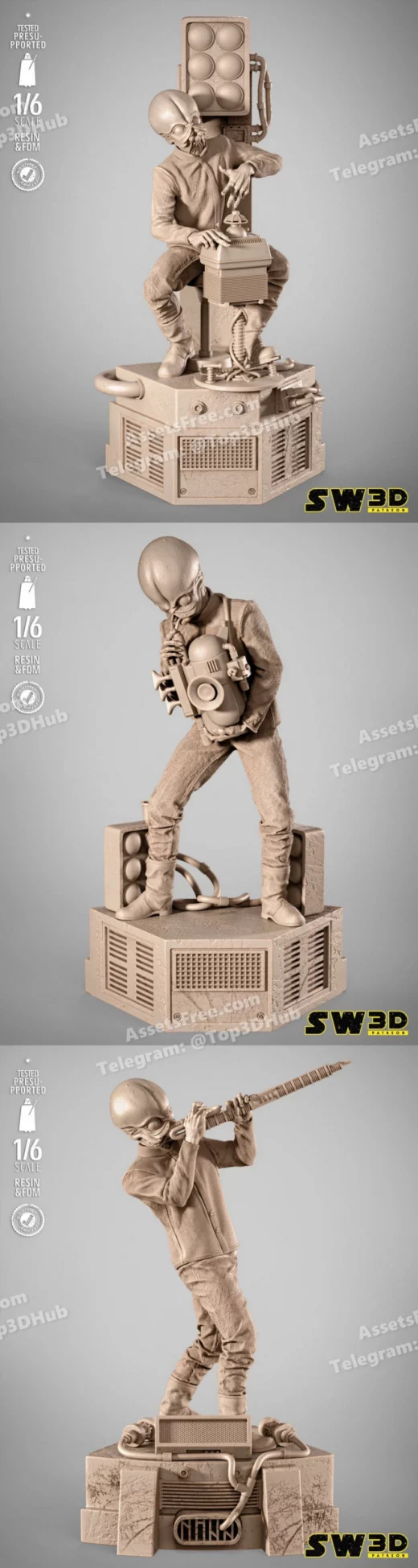 SW3D Moss Eisley Cantina Band Sculpture