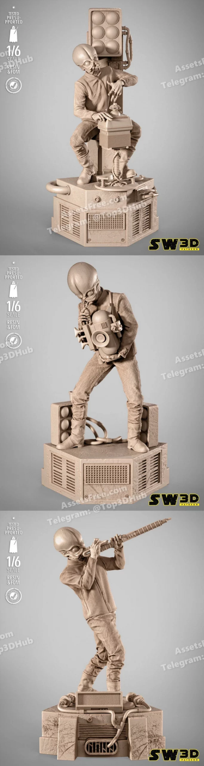 SW3D Moss Eisley Cantina Band Sculpture