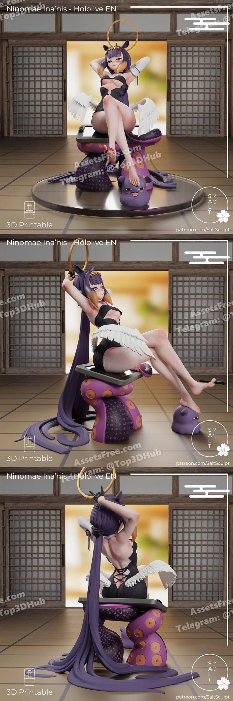 Saltsculpt – Inanis – Vtuber – STL 3D Print Model | AssetsFree.com Saltsculpt Inanis Vtuber