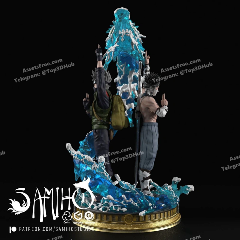 Samiho Studios – Kakashi VS Zabuza – STL 3D Print Model | AssetsFree.com Samiho Studios Kakashi VS Zabuza