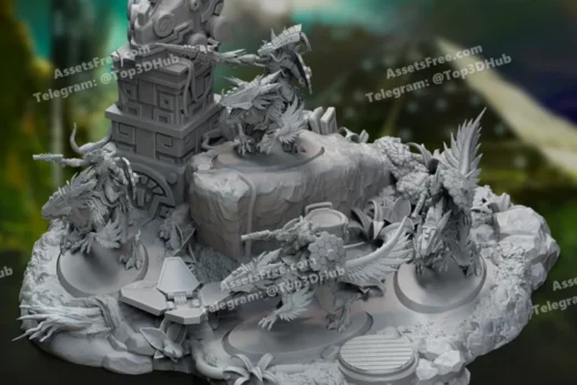 Saurian Starhost Deinonychus Diorama (04.08.24)