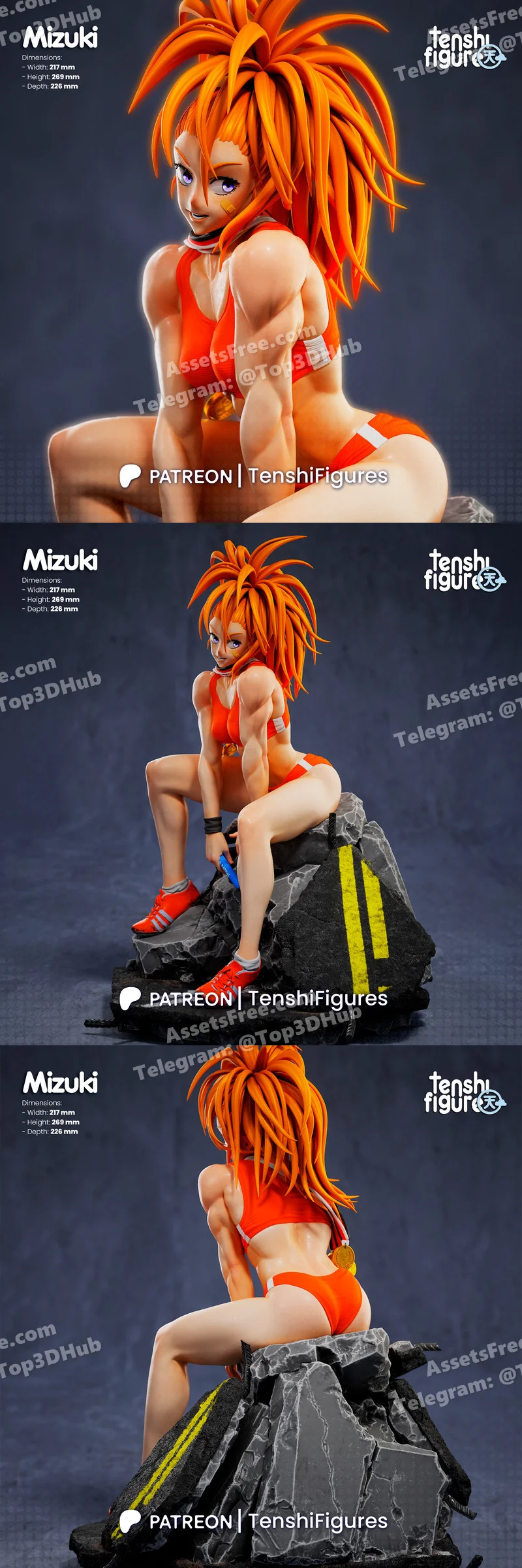 Tenshi Figure – One Punch Man – Captain Mizuki – STL 3D Print Model | AssetsFree.com Tenshi Figure One Punch Man Captain Mizuki