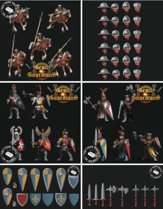 TheGoodBrick 25 10 Medieval Bretonn Foot Knights