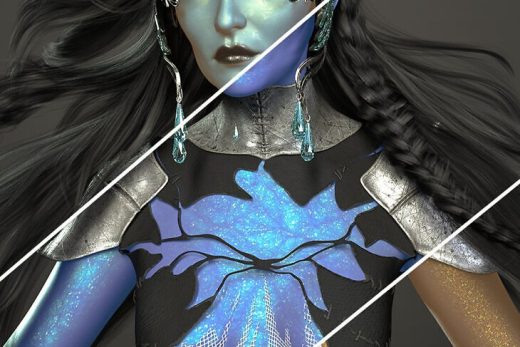 Twizted Luminous Veil Skins for Genesis