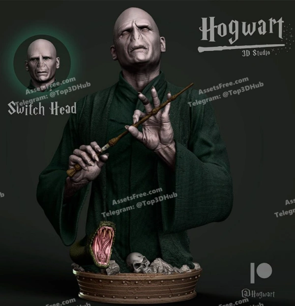 Voldemort Bust-20230828T211259Z-001 – STL 3D Print Model | AssetsFree.com Voldemort Bust 20230828T211259Z