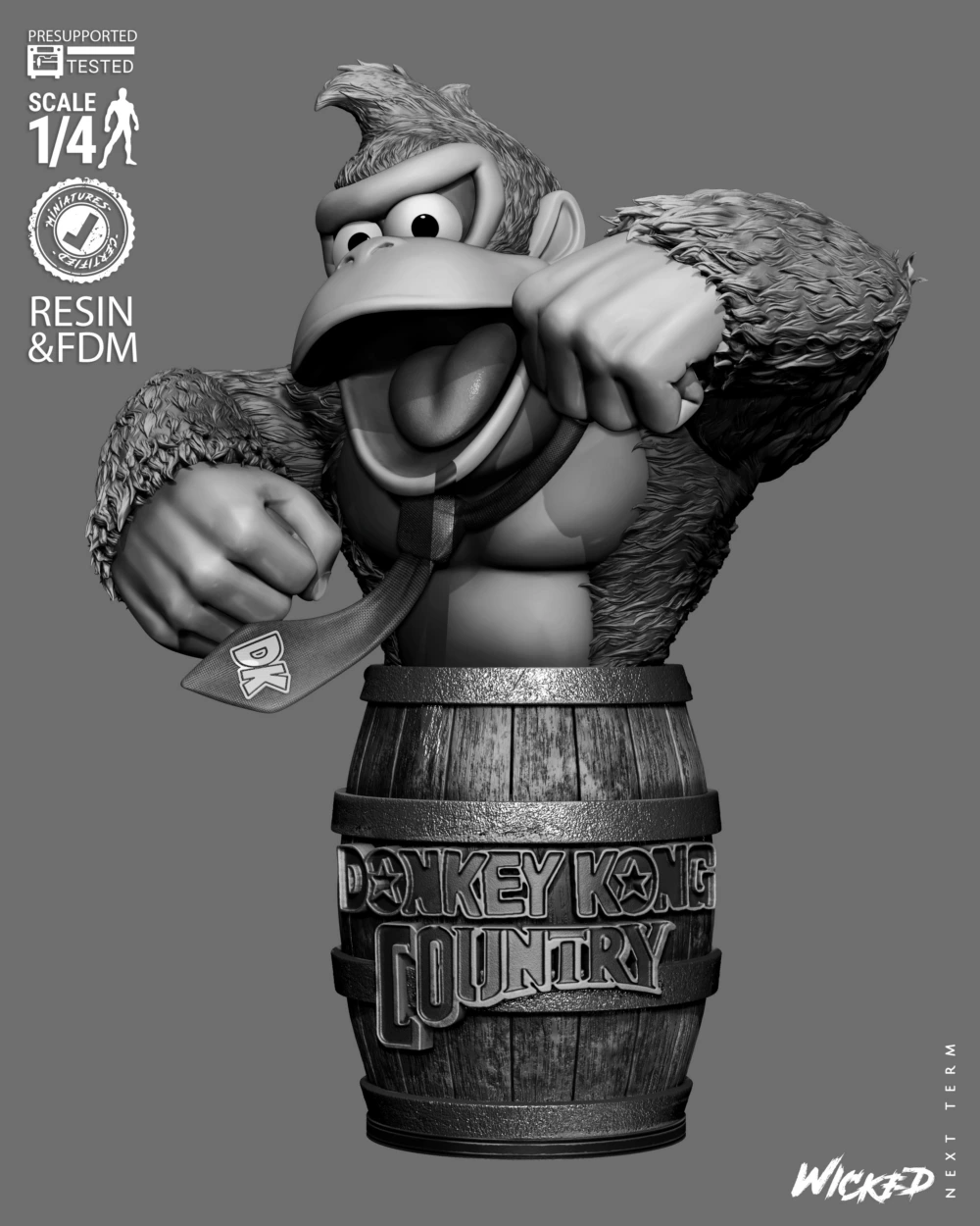 Wicked – Donkey Kong Portrait Bust – STL 3D Print Model | AssetsFree.com Wicked Donkey Kong Portrait Bust