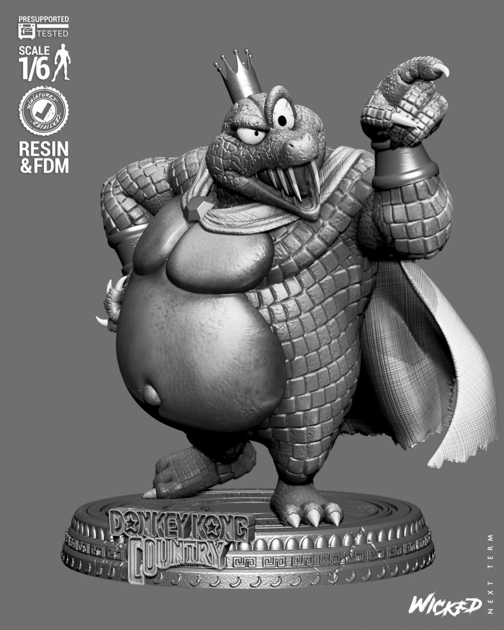 Wicked – King K-Rool Sculpture – STL 3D Print Model | AssetsFree.com Wicked King K Rool Sculpture