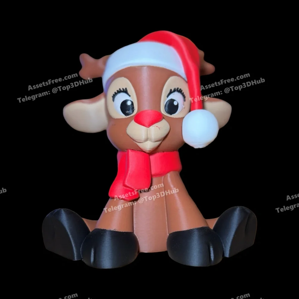 Cute rudolph multi colour