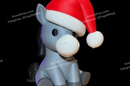 Cute xmas horse multi colour