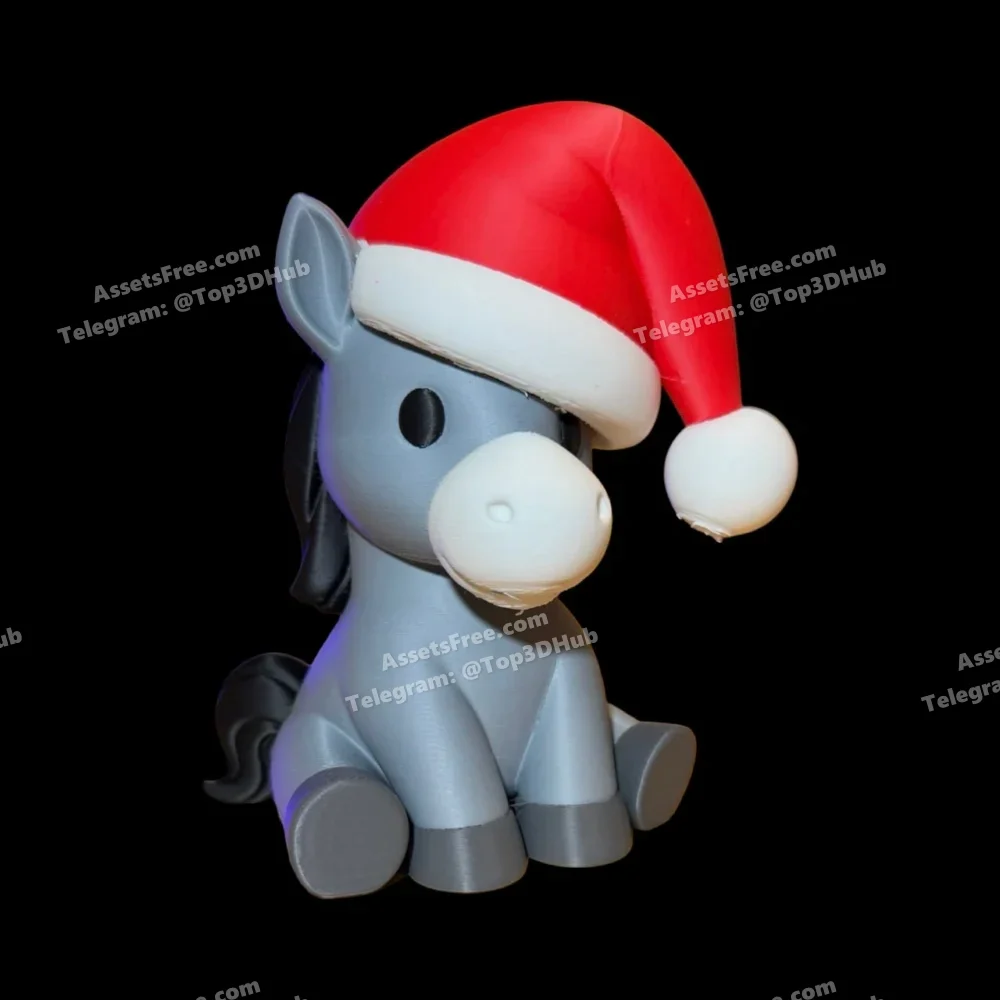 Cute xmas horse multi colour