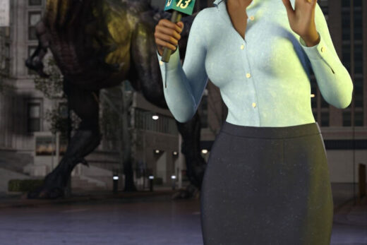 DForce Deadline Reporter Outfit for Genesis 9 and 8 Female